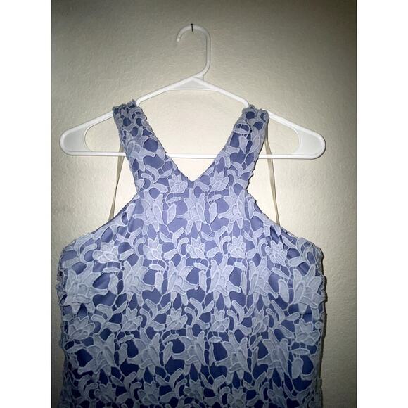 Gianni Bini Womens Blue Eyelet Halter Dress Size Medium - Picture 3 of 7